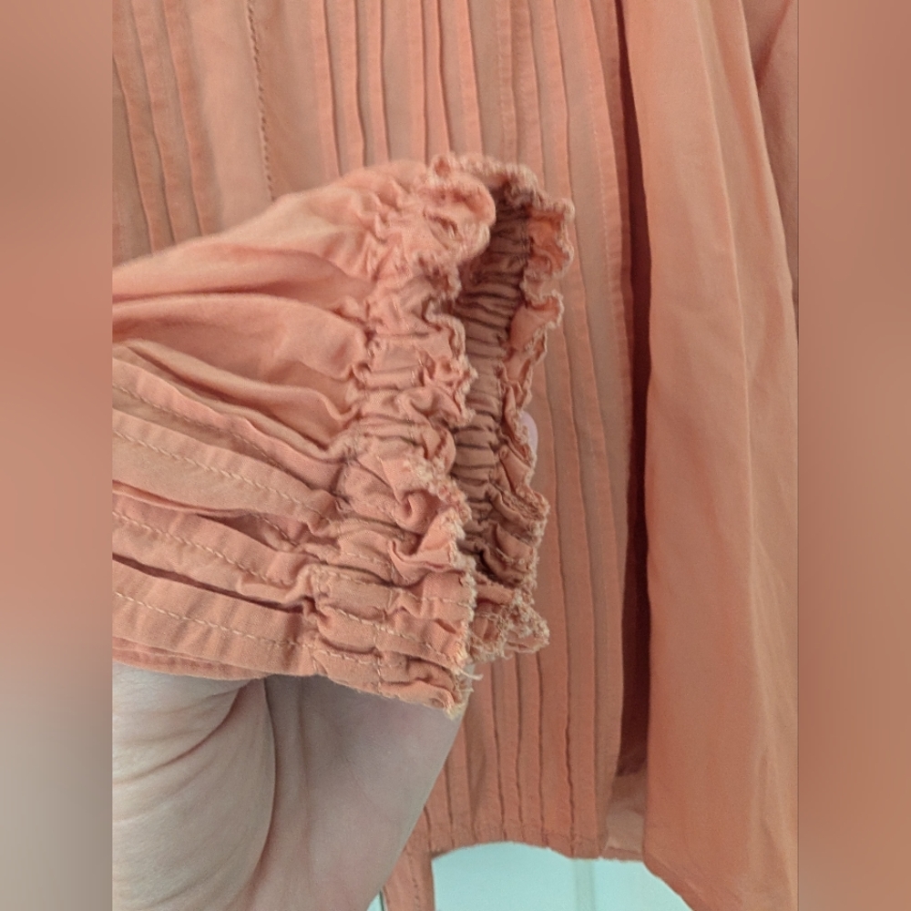 The Great Lightweight Pintuck Blouse - Color Is Terra Cotta - Picture 8 of 14